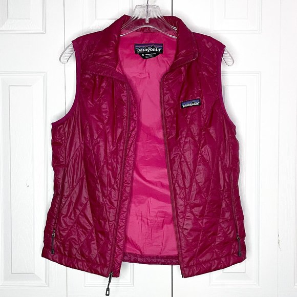 Patagonia Nano Puff Magenta Diamond Quilted Vest Small - Picture 2 of 9